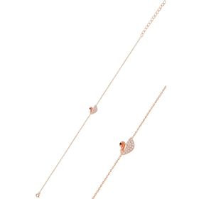Söğütlü Silver SGTL10280 Gümüş Rose Renkli Taşlı Kelebek Bileklik
