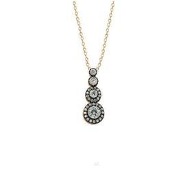Söğütlü Silver SGTL10302ROSEB Gümüş rose tria kolye