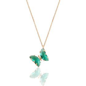 Söğütlü Silver SGTL10303 Gümüş rose zirkon taşlı palmiye kolye