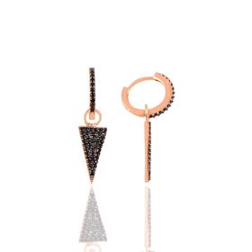 Söğütlü Silver SGTL10319 Taşlı Piramit Gümüş Küpe