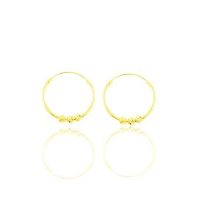 Söğütlü Silver SGTL10336 Gümüş Altın Yaldızlı 18 Mm Dorica Halka Küpe