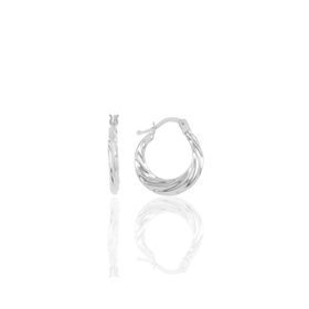 Söğütlü Silver SGTL10342 Dalgalı Şarnel Gümüş Küpe
