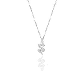 Söğütlü Silver SGTL10376 Gümüş Zirkon Taşlı Yılan Kolye