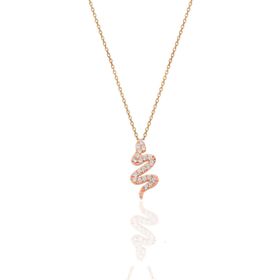 Söğütlü Silver SGTL10376 Gümüş Zirkon Taşlı Yılan Kolye