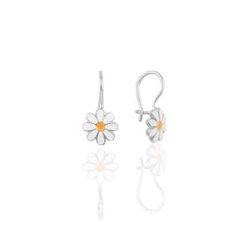 Söğütlü Silver SGTL10415 Mineli Çengelli Papatya Çocuk 925 Ayar Gümüş Küpe