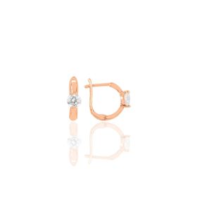 Söğütlü Silver SGTL10446 Rose Tek Taşlı J Gümüş Küpe