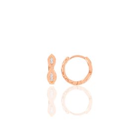 Söğütlü Silver SGTL10456 Rose Sonsuzluk Halka Gümüş Küpe