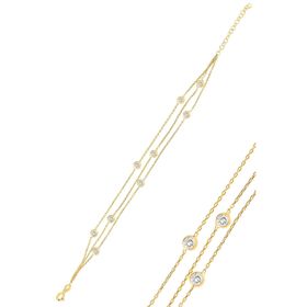 Söğütlü Silver SGTL10519GOLD Gümüş Bileklik