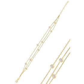 Söğütlü Silver SGTL10519GOLD Gümüş Bileklik