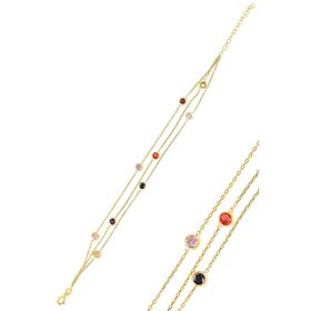 Söğütlü Silver SGTL10520GOLD Gümüş Bileklik