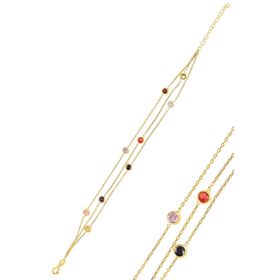 Söğütlü Silver SGTL10520GOLD Gümüş Bileklik