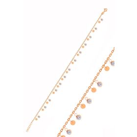 Söğütlü Silver SGTL10549 Gümüş Rodyumlu Zirkon Taşlı Pullu Halhal