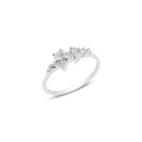 Söğütlü Silver SGTL10616 Gümüş Rodyumlu Zirkon Taşlı Lady Gümüş Yüzük