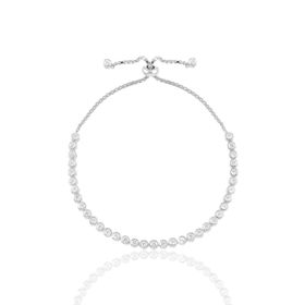 Söğütlü Silver SGTL10682 Gümüş Rodyumlu Zirkon Taşlı Asansörlü Su Yolu Bileklik