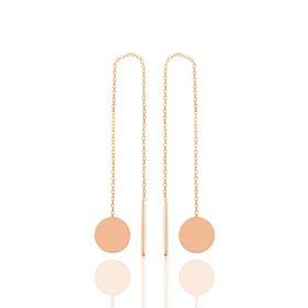 Söğütlü Silver SGTL10686ROSE Rose Pul Gümüş Zincir Gümüş Küpe