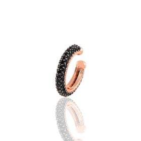 Söğütlü Silver SGTL10700 Rose Siyah Taşlı Kıkırdak Gümüş Küpe