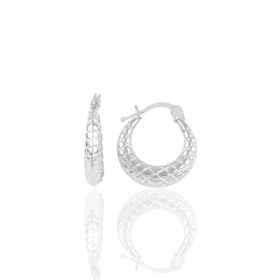 Söğütlü Silver SGTL10708RODAJ Rodyumlu Baklava Desenli Şarnel Gümüş Küpe