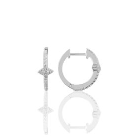 Söğütlü Silver SGTL10710RODAJ Rodyumlu Zirkon Taşlı Eye Halka Gümüş Küpe