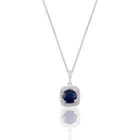 Söğütlü Silver SGTL10731SAFIR Gümüş Kolye