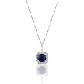 Söğütlü Silver SGTL10731SAFIR Gümüş Kolye