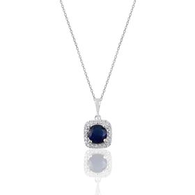 Söğütlü Silver SGTL10731SAFIR Gümüş Kolye