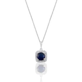 Söğütlü Silver SGTL10731SAFIR Gümüş Kolye