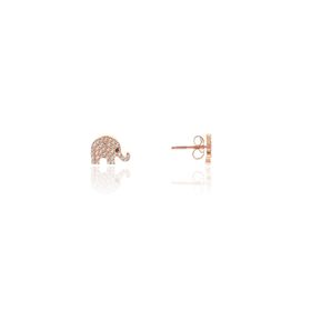 Söğütlü Silver SGTL10801 Rose Zirkon Taşlı Fil Gümüş Küpe