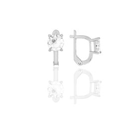 Söğütlü Silver SGTL10816 Rodyumlu Zirkon Taşlı Yuvarlak Gümüş Küpe