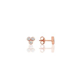 Söğütlü Silver SGTL10822 Rose Zirkon Taşlı Tria Gümüş Küpe