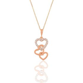 Söğütlü Silver SGTL10847 Gümüş Rose Zirkon Taşlı Ananas Modeli Kolye