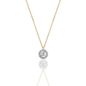 Söğütlü Silver SGTL10853 Gümüş Elmas Montürlü Tek Taş Kolye