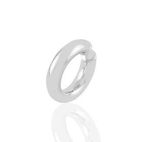 Söğütlü Silver SGTL10886 Rodyumlu Sade Sıkıştırmalı Kalın Kıkırdak Gümüş Küpe