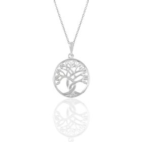 Söğütlü Silver SGTL10902 Gümüş Rodyumlu Yaşam Ağacı Kolye