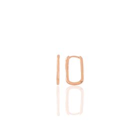 Söğütlü Silver SGTL10934 Rose 17 mm Sade U Modeli Gümüş Küpe