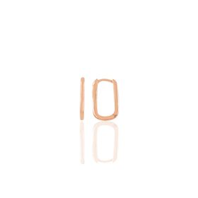 Söğütlü Silver SGTL10934 Rose 17 mm Sade U Modeli Gümüş Küpe