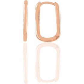 Söğütlü Silver SGTL10934 Rose 17 mm Sade U Modeli Gümüş Küpe