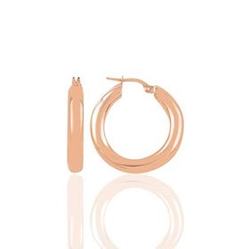 Söğütlü Silver SGTL10937 Rose 5x29 mm Kalın Gümüş Halka Küpe