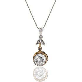 Söğütlü Silver SGTL10967 Gümüş Zirkon Taşlı Otantik Tektaş Kolye