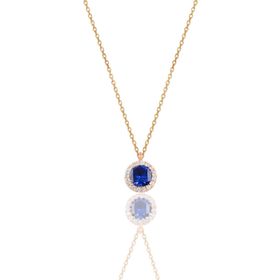 Söğütlü Silver SGTL10989 Gümüş Rose Safir Taşlı Damla Kolye