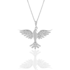 Söğütlü Silver SGTL11005 Gümüş Rodyumlu Zirkon Taşlı Damla Modeli Kolye