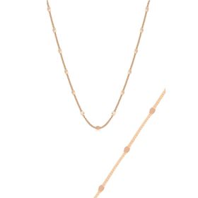 Söğütlü Silver SGTL11056 Gümüş Rose Pullu Gurmet Kolye Bileklik Seti