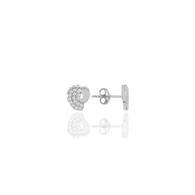 Söğütlü Silver SGTL11100 Gümüş Rose Zirkon Taşlı Ilk Adım Küpe