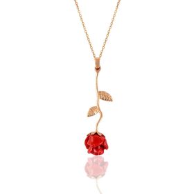 Söğütlü Silver SGTL11143 Gümüş Rose Kırmızı Gül Kolye