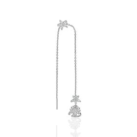 Söğütlü Silver SGTL11148 Rodyumlu Zincirli Kıkırdak Gümüş Küpe