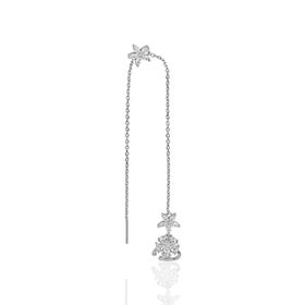 Söğütlü Silver SGTL11148 Rodyumlu Zincirli Kıkırdak Gümüş Küpe