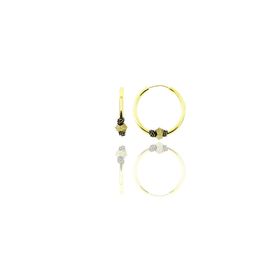 Söğütlü Silver SGTL11266 Gümüş Altın Yaldızlı 17 mm Işlemeli Halka Küpe