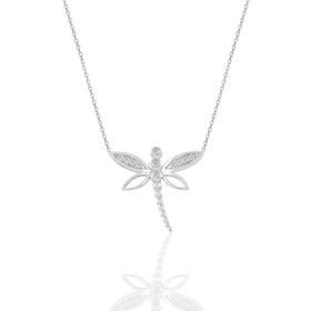 Söğütlü Silver SGTL11327 Gümüş Beyaz Altın Rodyumlu Zirkon Taşlı Yusufçuk Kolye