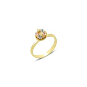 Söğütlü Silver SGTL11346 Gümüş Altın Yaldızlı, Rodaj Ve Rose Renkli Dorissa Dorica Top Kolye Ve Küpe Seti