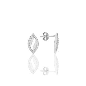 Söğütlü Silver SGTL11610KUPE Gümüş Rodyumlu Zirkon Taşlı Mekik Küpe