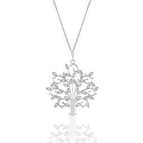 Söğütlü Silver SGTL11611KOLYE Gümüş Rodyumlu Zirkon Taşlı Kar Tanesi Kolye